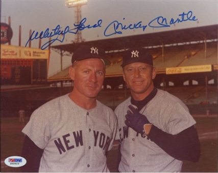 Mickey Mantle and Whitey Ford Dual Signed 8x10 Photograph
